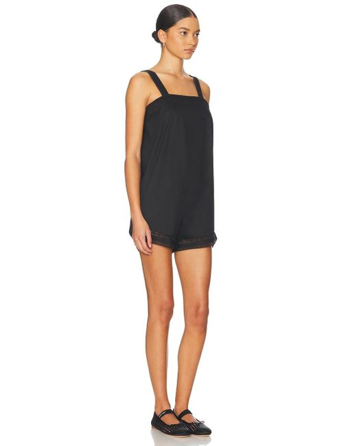Bode Black Convertible Teddy Romper
