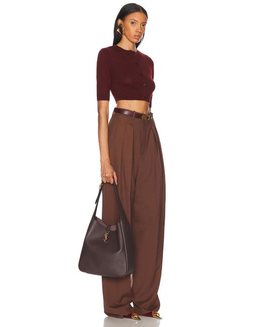 Saint Laurent Brown Large Le 5 A 7 Supple Bag