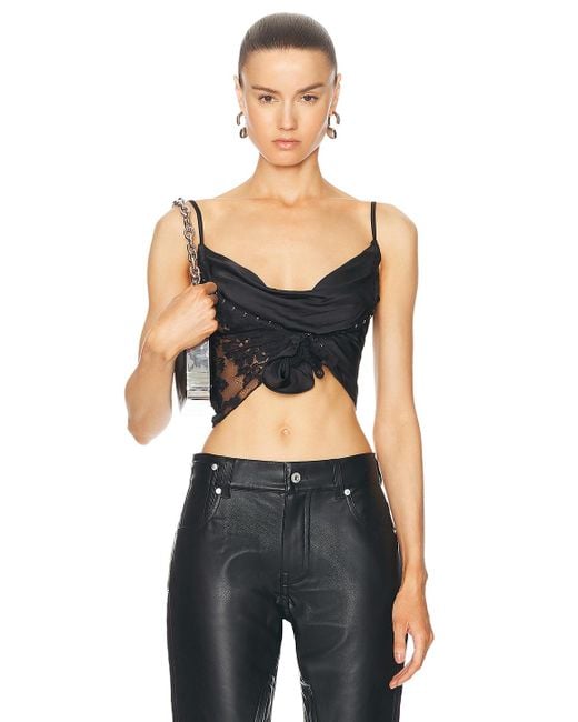 Y. Project Black Hook And Eye Camisole Top
