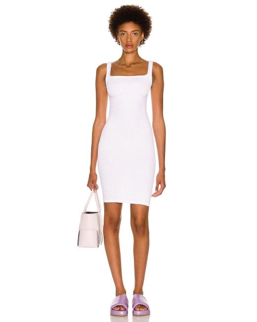 Hunza G Synthetic Tank Dress in White Lyst UK