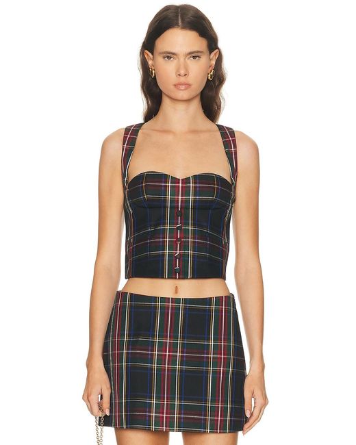 retroféte Black Donella Waistcoat Top