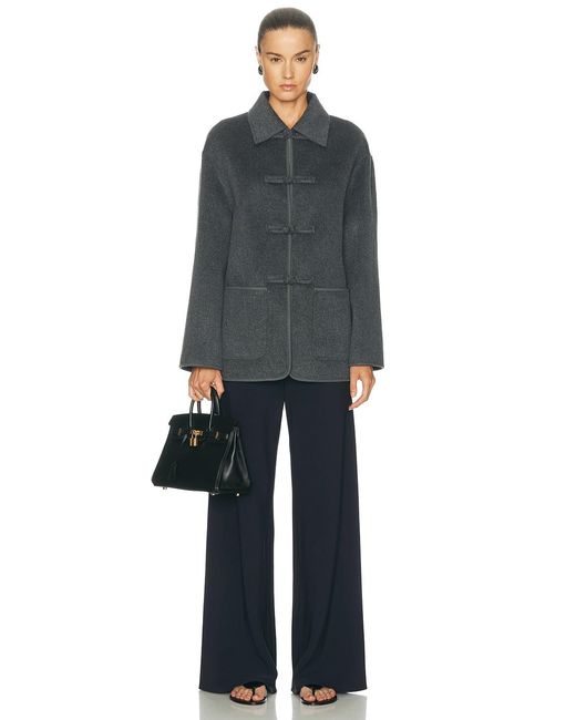 Rohe Gray Double Faced Wool Pankou Closure Jacket