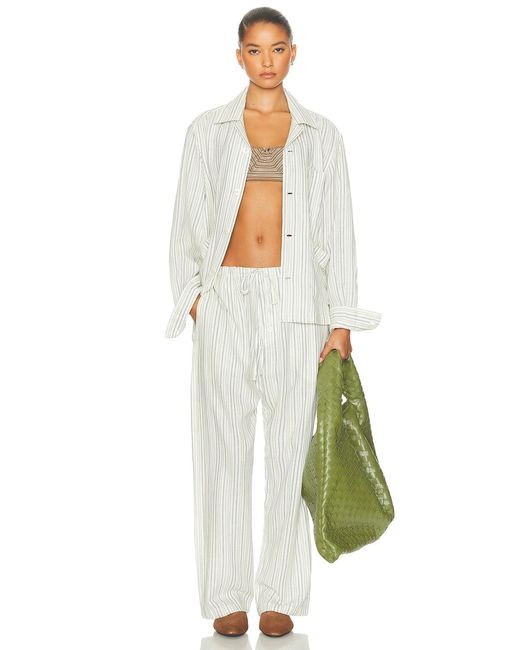 Bode White Electric Light Pajama Pant