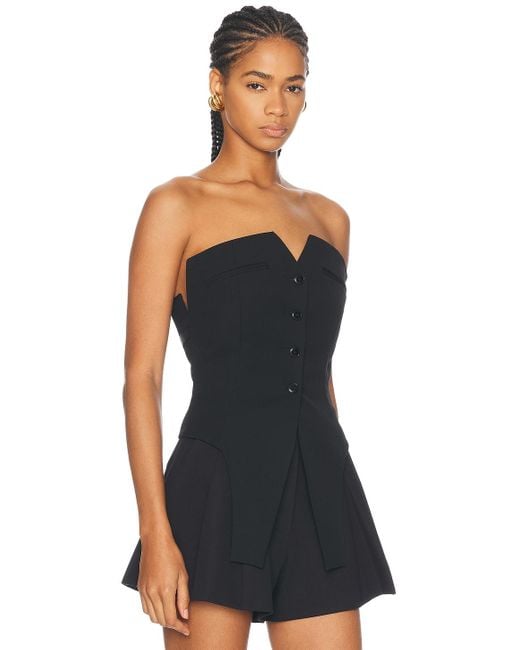 Alexander Wang Black Strapless Vest