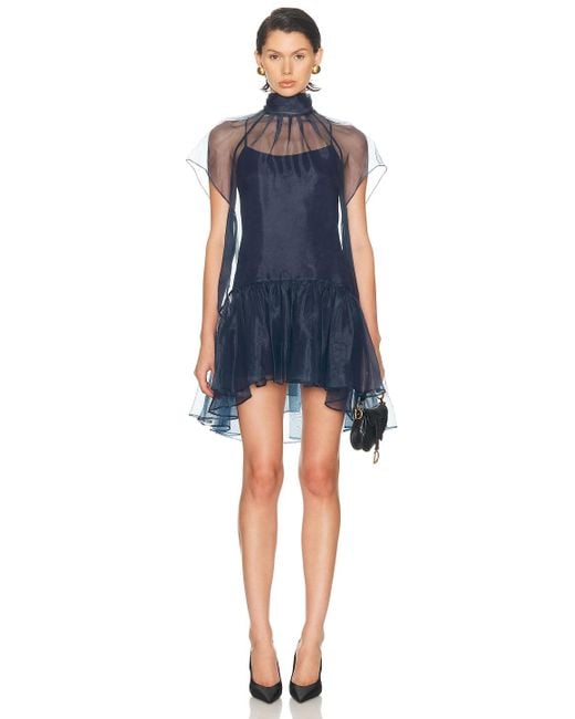 Jonathan Simkhai Blue Beaux Tiered Mini Dress