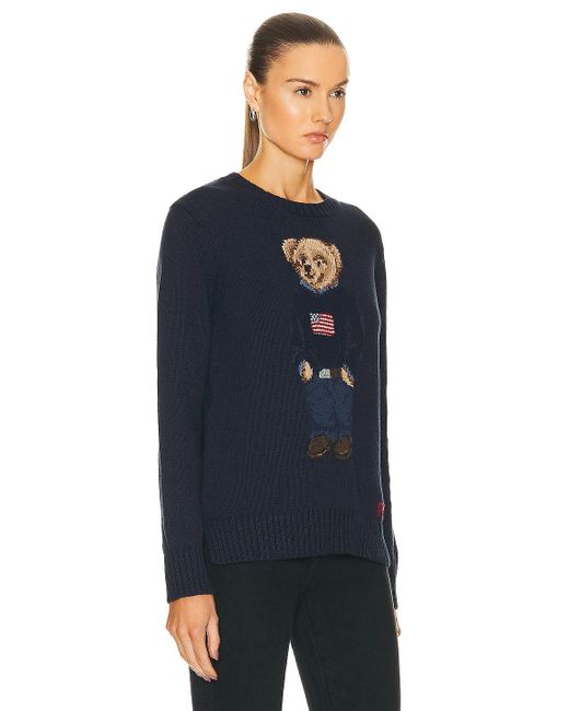 Polo Ralph Lauren Blue Bear Long Sleeve Pullover Sweater