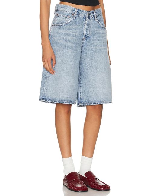 Agolde Blue Baggy V Short