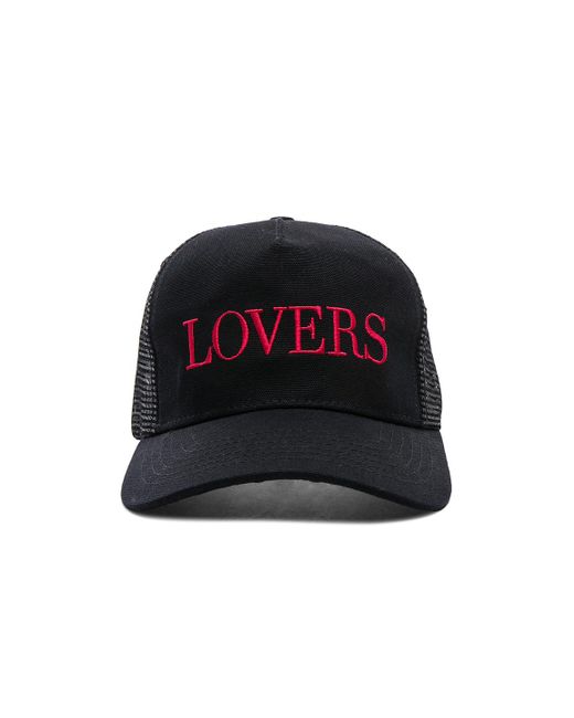 Amiri Black Lovers Trucker Hat