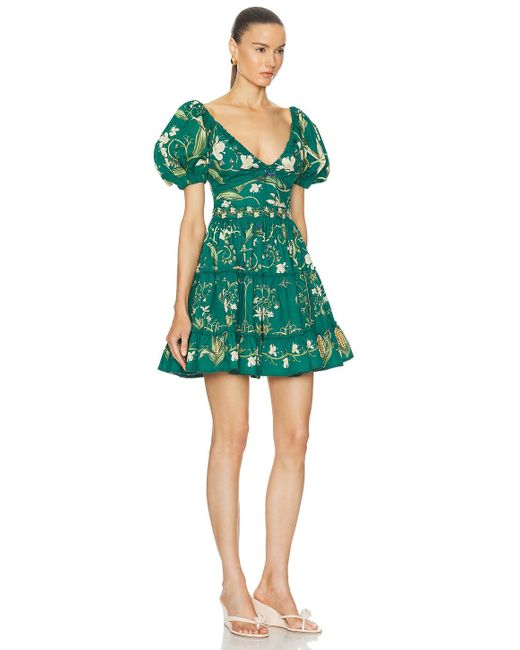 Agua Bendita Green Manzanilla Mini Dress