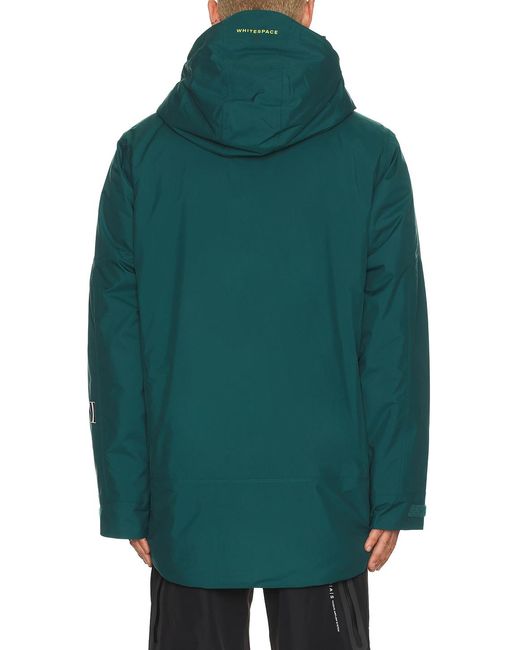White/space Green Parka Jacket for men