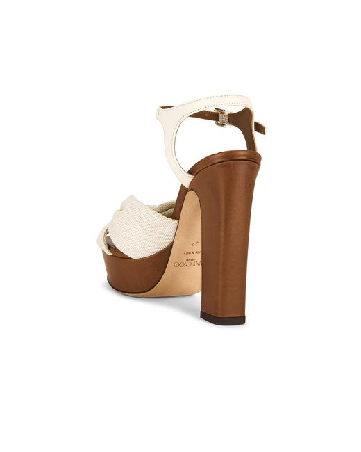 Jimmy Choo White Heloise 120 Platform