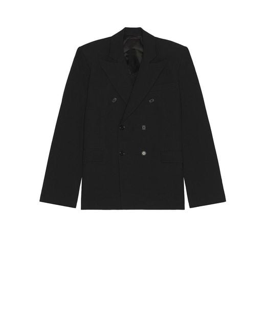 Palmes Black Double Breasted Blazer for men