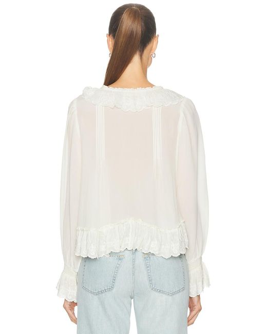 LoveShackFancy White Avee Top
