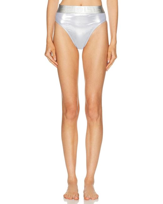 Versace Metallic High Waisted Bikini Bottom
