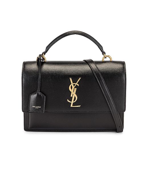 Saint Laurent Medium Sunset Top Handle Bag in Black Lyst