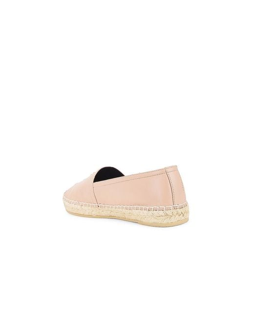 Saint Laurent White Monogram Flat Espadrille