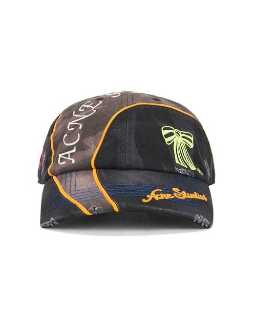 Acne Black Cuddy Sponsor Cap for men