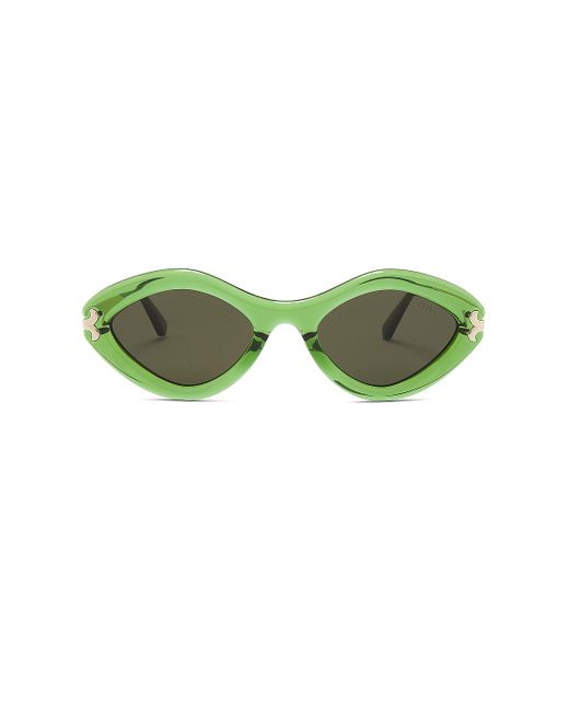 Emilio Pucci Green Oval Sunglasses