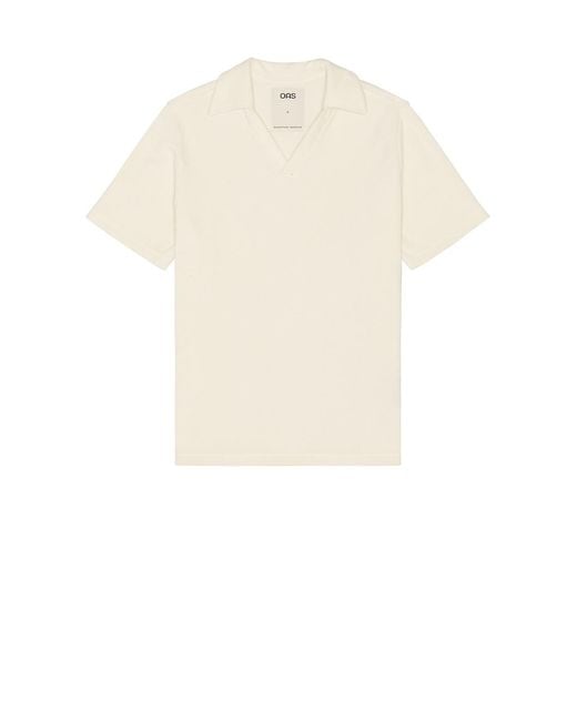 Oas White Serif Polo for men
