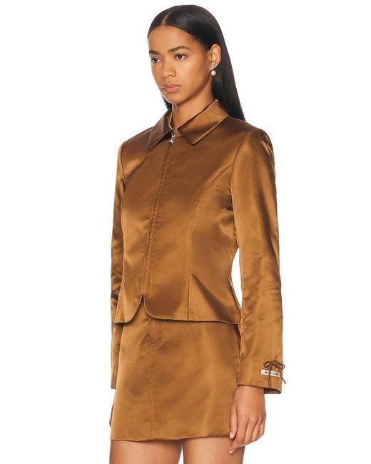 Sandy Liang Brown Annecy Jacket