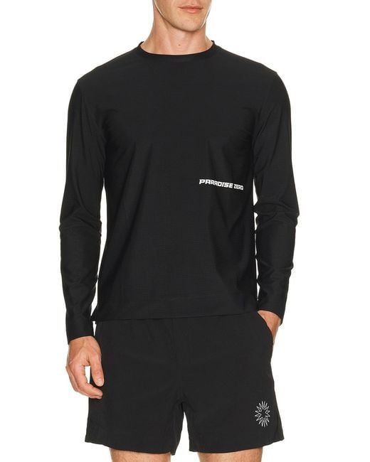 Paradise Zero Black Web Tech Long Sleeve Tee for men