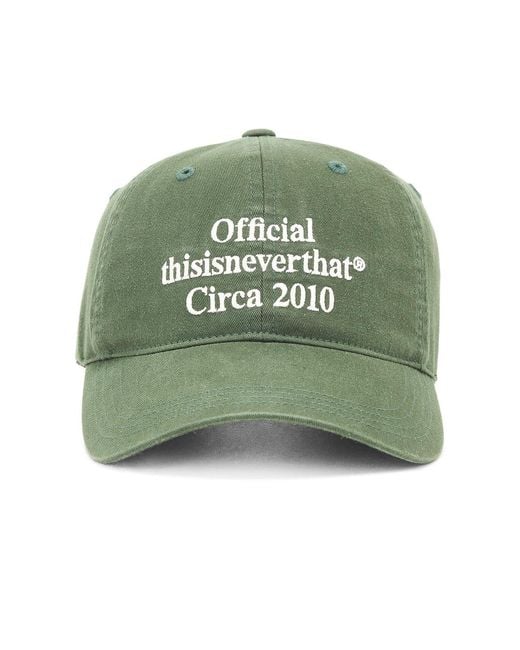 Thisisneverthat Green Times Cap for men
