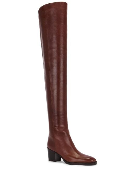 Saint Laurent Brown Berry Boot