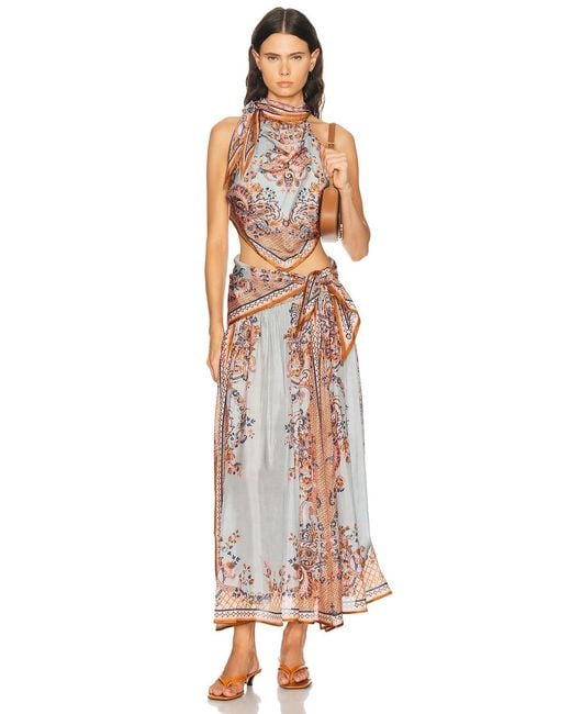 Zimmermann Multicolor Aster Scarf Top