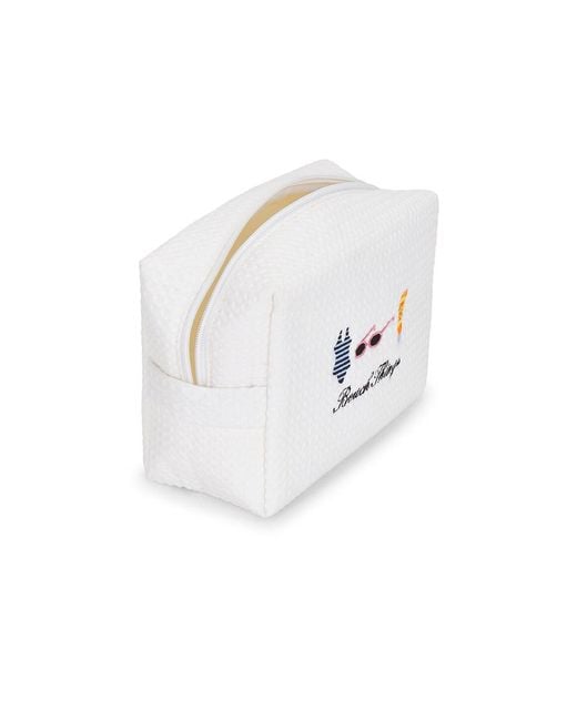 Abode White Beach Things Waffle Pouch