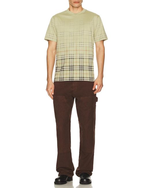 Burberry Green Ryan Check Tee for men