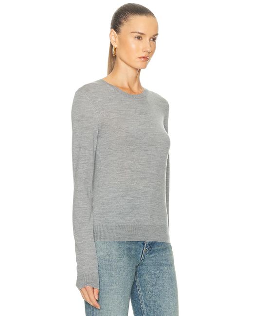 Saint Laurent Gray Long Sleeve Top