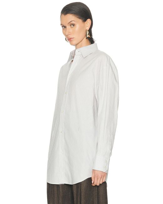 Saint Laurent White Button Up Top