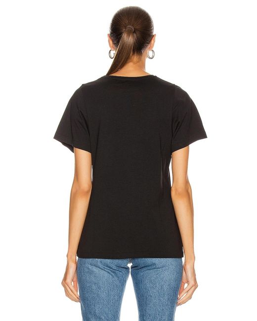 Totême  Black Curved Seam Tee