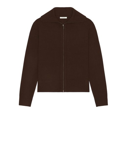 Entire studios Brown Knit Zip Up Jacket for men