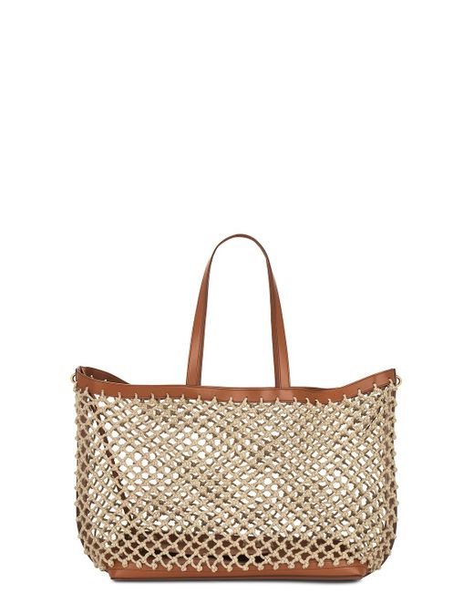 Stella McCartney Brown Eco Knotted Mesh Tote Bag