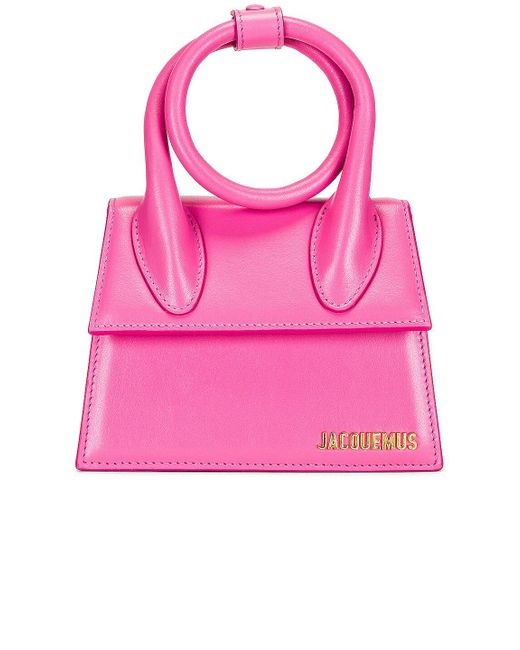 jacquemus pink le chiquito noeud bag