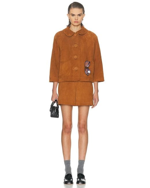 Marc Jacobs Brown Suede Doll Jacket