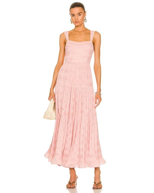 Jonathan Simkhai Celleste Midi Dress in Pink | Lyst