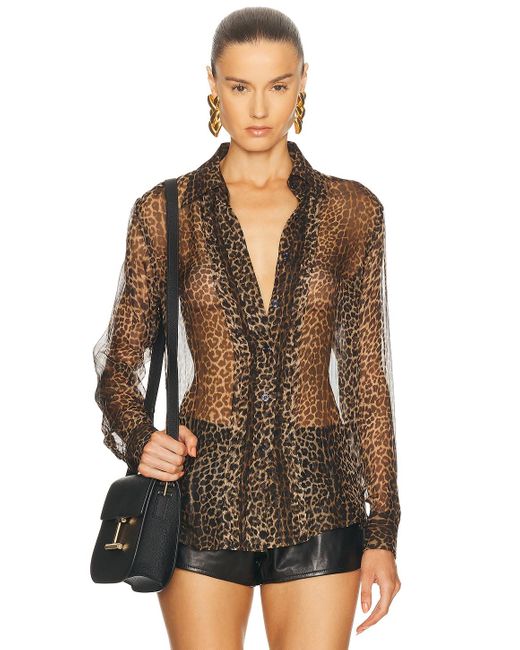 Tom Ford Black Printed Shirt