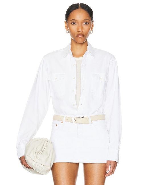 Wardrobe NYC White Denim Shirt