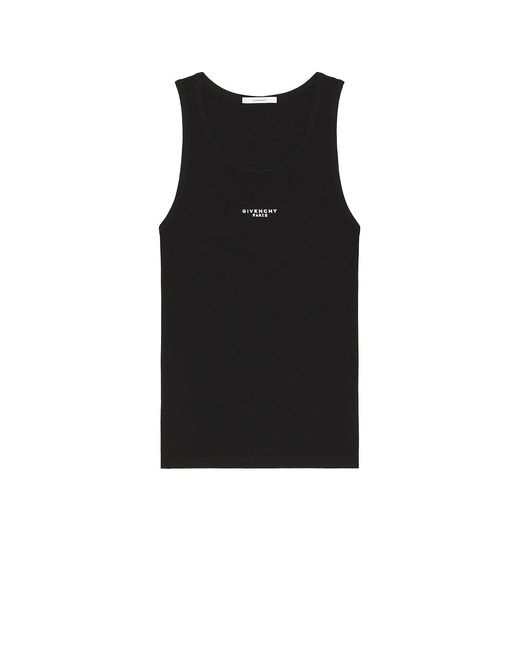 Givenchy Black Ribbed Tank Top for men