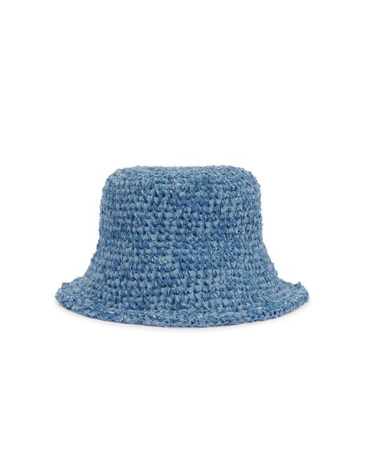 帽子 GANNI Fisherman Bucket Hat Denim Dark Navy Denim Bucket Hat | GANNI CA