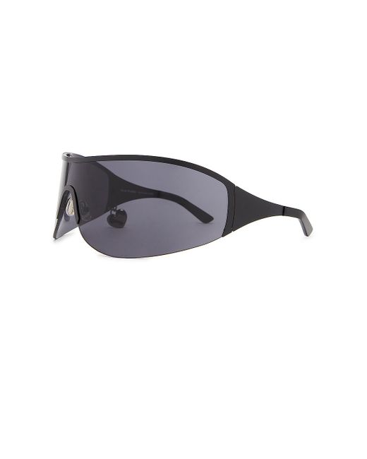 Acne Gray Rounded Shield Sunglasses