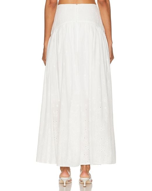 Staud White Procida Skirt