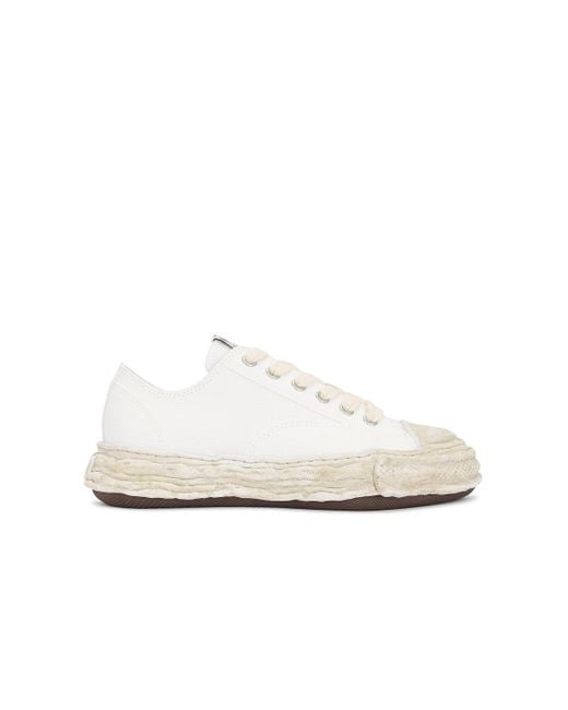 Maison Mihara Yasuhiro White Peterson 23 Vintage Colored Original Sole Canvas Low Top Sneaker for men
