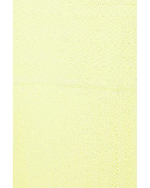 AKNVAS Yellow Amelie Cotton Knit Midi Dress