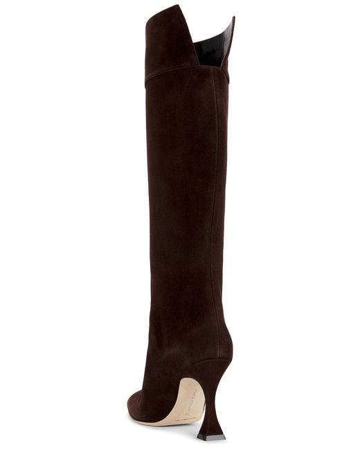 Manolo Blahnik Brown Miralonepla 90 Boot