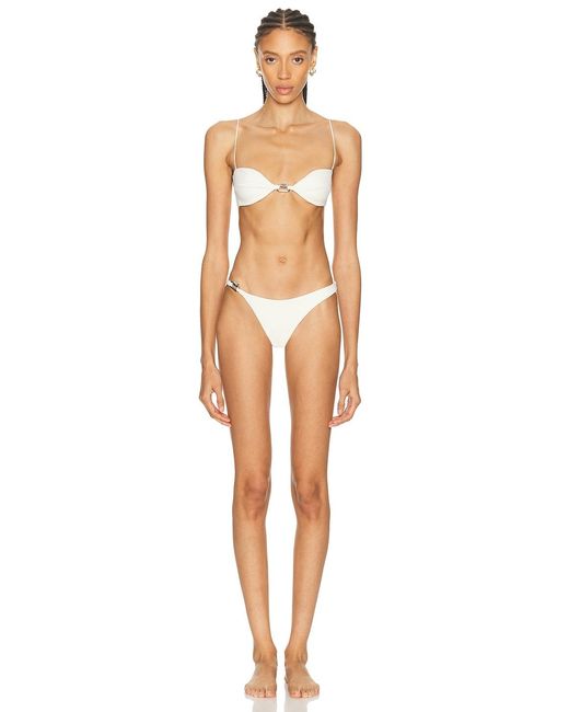 Ziah White Bravissimo Hardware Bikini Bottom