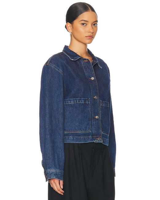 FRAME Blue The Patch Pocket Jacket