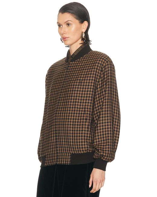 Saint Laurent Brown Bomber Jacket